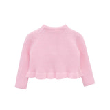 Baby Girls' Knit Long Sleeve Ruffled Cardigan Bolero Shrug