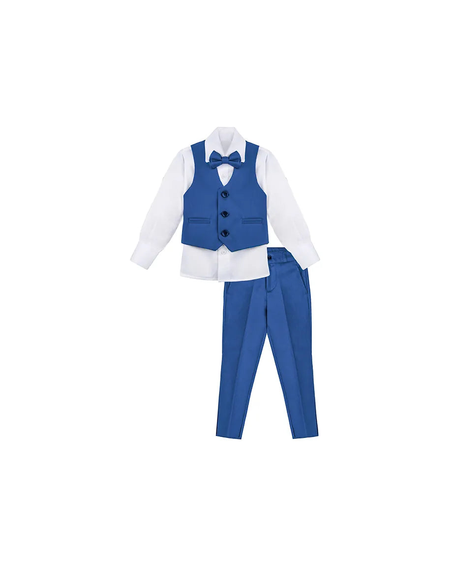 Boys 4-Piece Slim Fit Suit Set