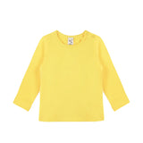 Baby Cotton Long Sleeve Basic Crewneck T-Shirt