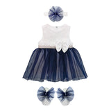 Baby Lace & Pearl Detailed Tulle Dress Set