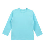 Lilax Girls' Basic Long Sleeve Round Neck Cotton T-Shirt