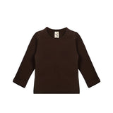 Baby Cotton Long Sleeve Basic Crewneck T-Shirt