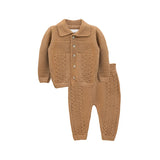 Newborn Baby Cable Knit Cardigan & Pants Set