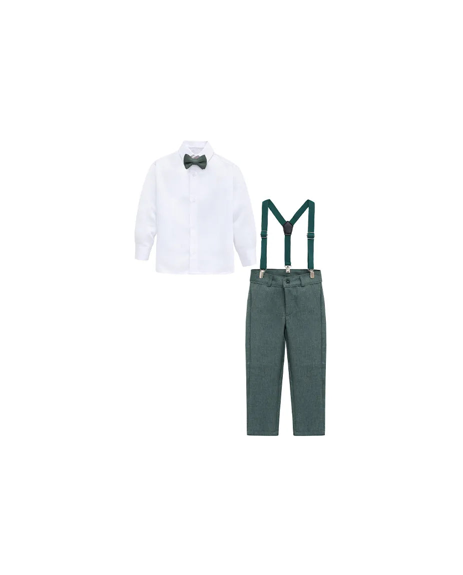 Boys Formal Slim Fit 4 Piece Pant Set