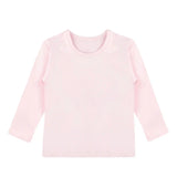 Lilax Girls' Basic Long Sleeve Round Neck Cotton T-Shirt