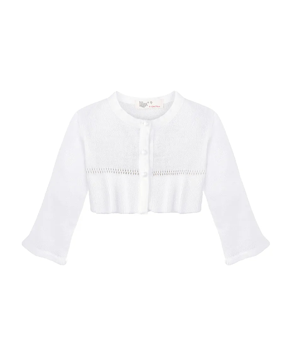 Girls Patterned Knit Bolero Cardigan