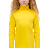 Girls' Basic Long Sleeve Turtleneck Cotton T-Shirt
