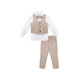 Boys 4-Piece Metal Chain Detailed Suit Set