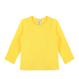 Lilax Girls' Basic Long Sleeve Round Neck Cotton T-Shirt