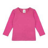 Baby Girls' Basic Long Sleeve Round Neck T-Shirt