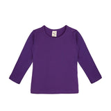 Baby Cotton Long Sleeve Basic Crewneck T-Shirt