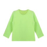 Lilax Girls' Basic Long Sleeve Round Neck Cotton T-Shirt