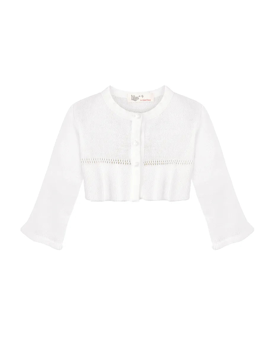 Girls Patterned Knit Bolero Cardigan