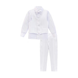 Boys Formal Suit 4 Piece Vest, Pants and Tie Dresswear Suit Set