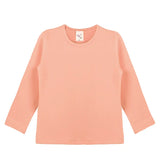 Lilax Girls' Basic Long Sleeve Round Neck Cotton T-Shirt