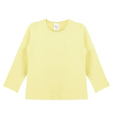 Lilax Girls' Basic Long Sleeve Round Neck Cotton T-Shirt