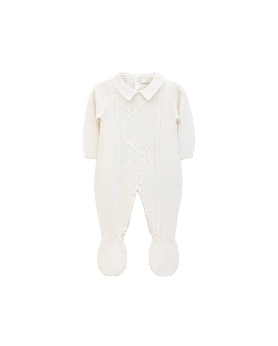 Newborn Baby Pointelle Knit Jumpsuit