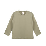 Baby Cotton Long Sleeve Basic Crewneck T-Shirt
