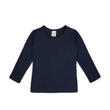 Baby Cotton Long Sleeve Basic Crewneck T-Shirt
