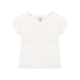Baby Girls' Basic T-Shirt Short Sleeve Crewneck Tee