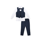 Boys 4-Piece Metal Chain Detailed Suit Set