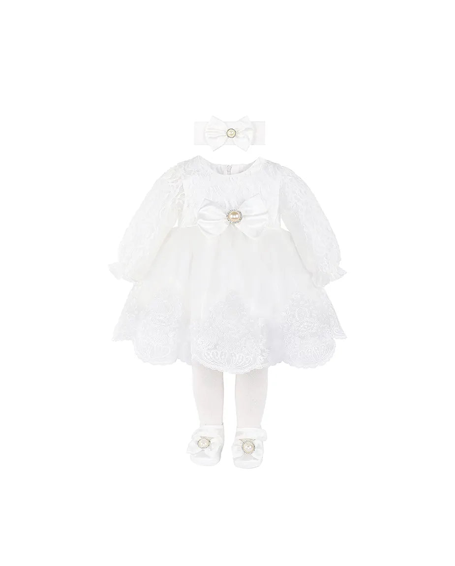 T.F. Taffy Taffy Baby Girl Newborn Christening Baptism, White, Size 0-3 Months T.F. Taffy Taffy Baby Girl Newborn Christening Baptism, White, Size 0-3 Months