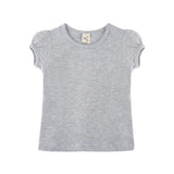 Baby Girls' Basic T-Shirt Short Sleeve Crewneck Tee