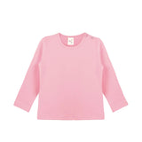 Baby Cotton Long Sleeve Basic Crewneck T-Shirt