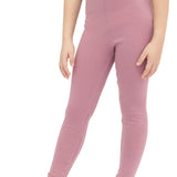 Girls' Basic Solid Full Length Cotton Soft Leggings