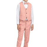 Boys Formal Suit 4 Piece Vest, Pants and Tie Dresswear Suit Set