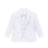 Boys 5-Piece Slim Fit Textured Formal Suit Set