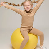 Girls' Basic Long Sleeve Turtleneck Cotton T-Shirt