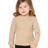 Baby Cotton Long Sleeve Basic Crewneck T-Shirt