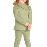 Girls' Basic Solid Full Length Cotton Soft Leggings