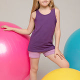 Girls' Basic Solid Soft Dance Short for Gymnastics or Under Skirts