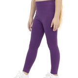 Little Girls Basic Solid Full Length Cotton Soft Legging