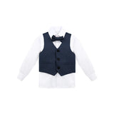 Boys 4-Piece Metal Chain Detailed Suit Set