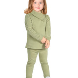 Little Girls Basic Solid Full Length Cotton Soft Legging