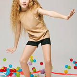 Girls' Basic Solid Soft Dance Short for Gymnastics or Under Skirts