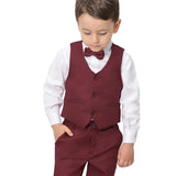 Boys 4-Piece Slim Fit Suit Set
