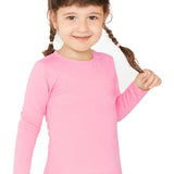 Lilax Girls' Basic Long Sleeve Round Neck Cotton T-Shirt