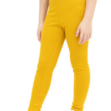 Girls' Basic Solid Full Length Cotton Soft Leggings