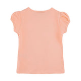 Girls' Basic Short Puff Sleeve Round Neck Cotton T-Shirt