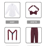 Boys Formal Slim Fit 4 Piece Pant Set