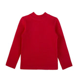 Girls' Basic Mock Turtleneck Long Sleeve Cotton Solid T-Shirt