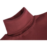Toddler Cotton Long Sleeve Solid Turtleneck T-Shirt