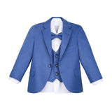 Boys 5-Piece Slim Fit Textured Formal Suit Set