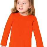 Baby Girls' Basic Long Sleeve Round Neck T-Shirt