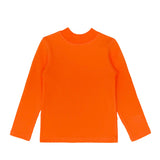 Girls' Basic Mock Turtleneck Long Sleeve Cotton Solid T-Shirt