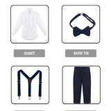 Boys Formal Slim Fit 4 Piece Pant Set
